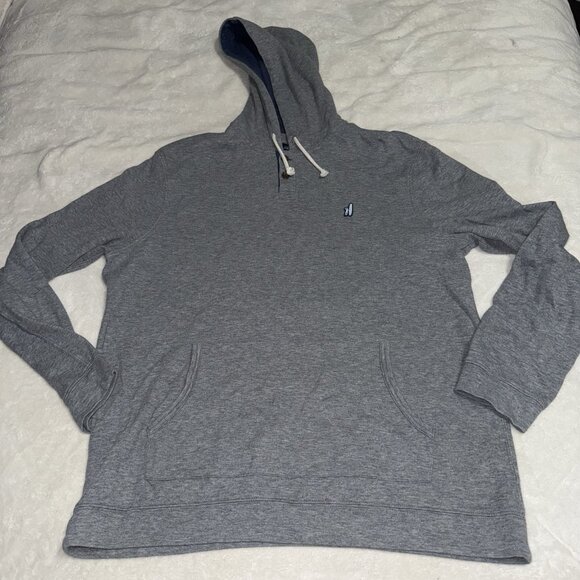 Mens Johnnie-O Hoodie Henley Pullover Heather Gray Size XLarge - Picture 1 of 8